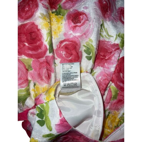 American Princess 2T Party Dress Floral Flower Girl Tulle Sleeveless Elegant - Picture 9 of 10